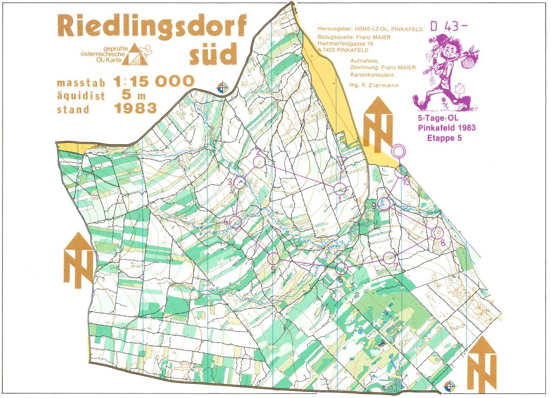 Karte Riedlingsdorf Süd 1983