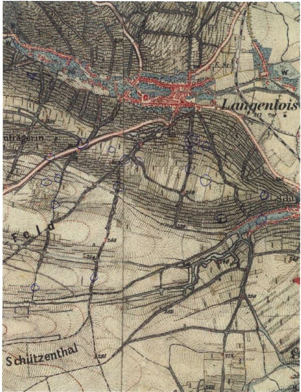 Historische Karte Langenlois